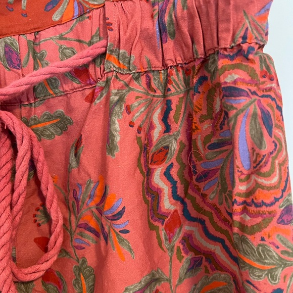 Floral Patterned Pants with Drawstring - Picture 2 of 2